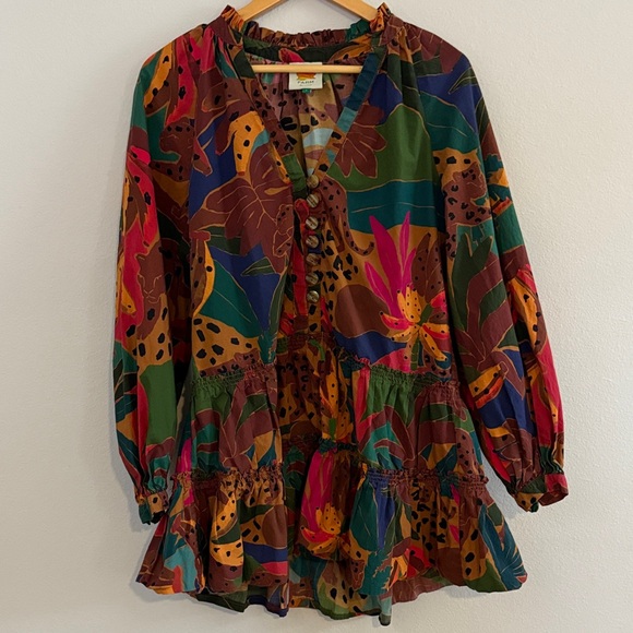 Farm Rio Leopard Jungle Minidress - Picture 3 of 10